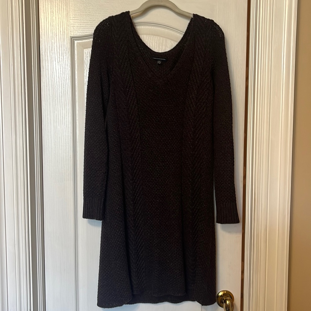 Purple sweater dress